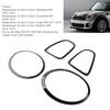 4pcs Gloss Black Car Headlight Taillight Surround Cover Trims ABS Replacement for Mini R56 R57 Cooper S JCW 2007-2015