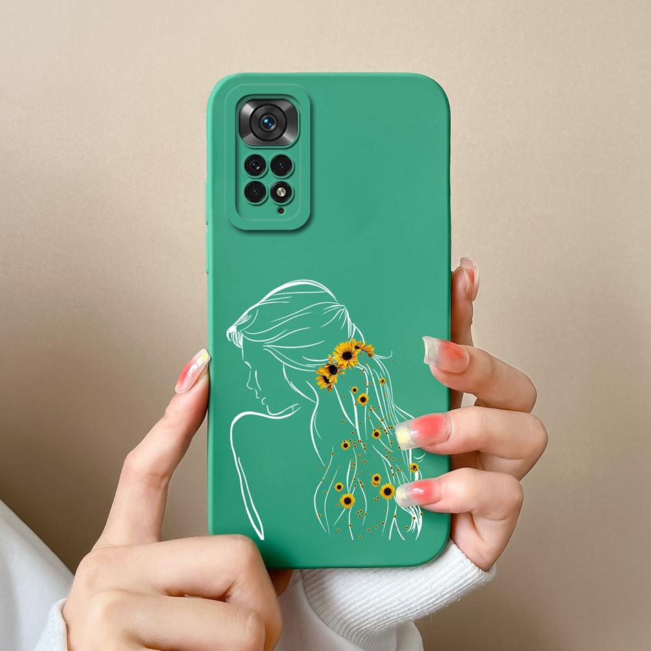 For Xiaomi Redmi Note 11S Cases Cartoon Liquid Silicone Full Coverage Anti Drop Shell For Xiaomi Redmi Note11S 11 S Coque Capa