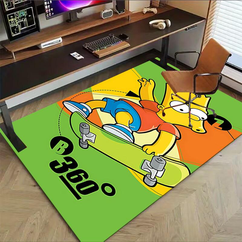 1pc Simpsons Family Adventure Carpet for Playroom Bedroom Living Room Sofa Home Decor,kids Game Area Rug Non-slip Floor Mat Y729102
