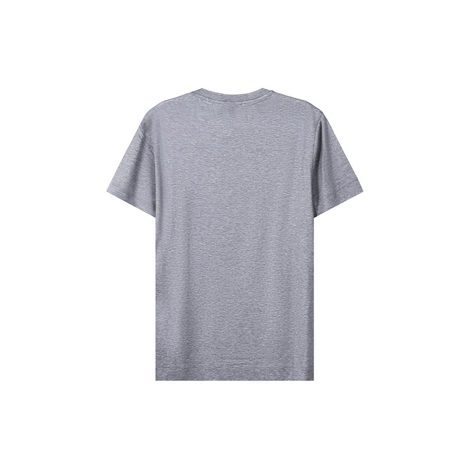 Emporio Armani Lyocell Fiber Round Neck Short Sleeve T-Shirt Men Tops Gray 3L1TCF-1JUVZ-0630