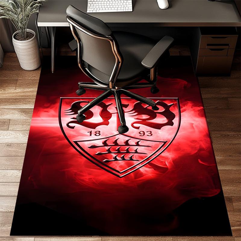 Vfb Fc Crest Printed Office Carpet Chair Cushion  Entryway Rug, Rugs for Living Room, Bedroom Christmas gifts
