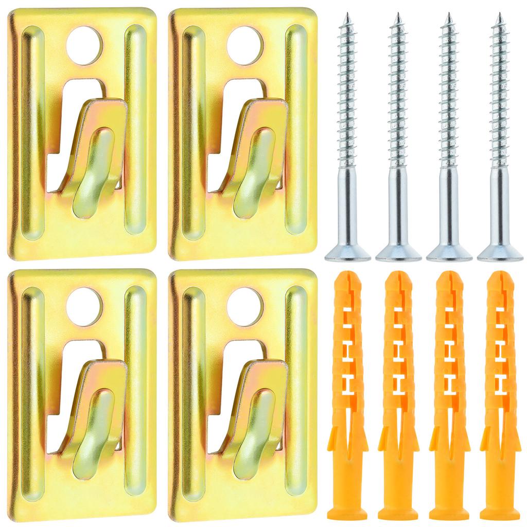 4Pcs Water Heater Wall Mounting Bracket Set for Hollow Walls High Load Capacity Support Hook with Screws Anchors Space Saving