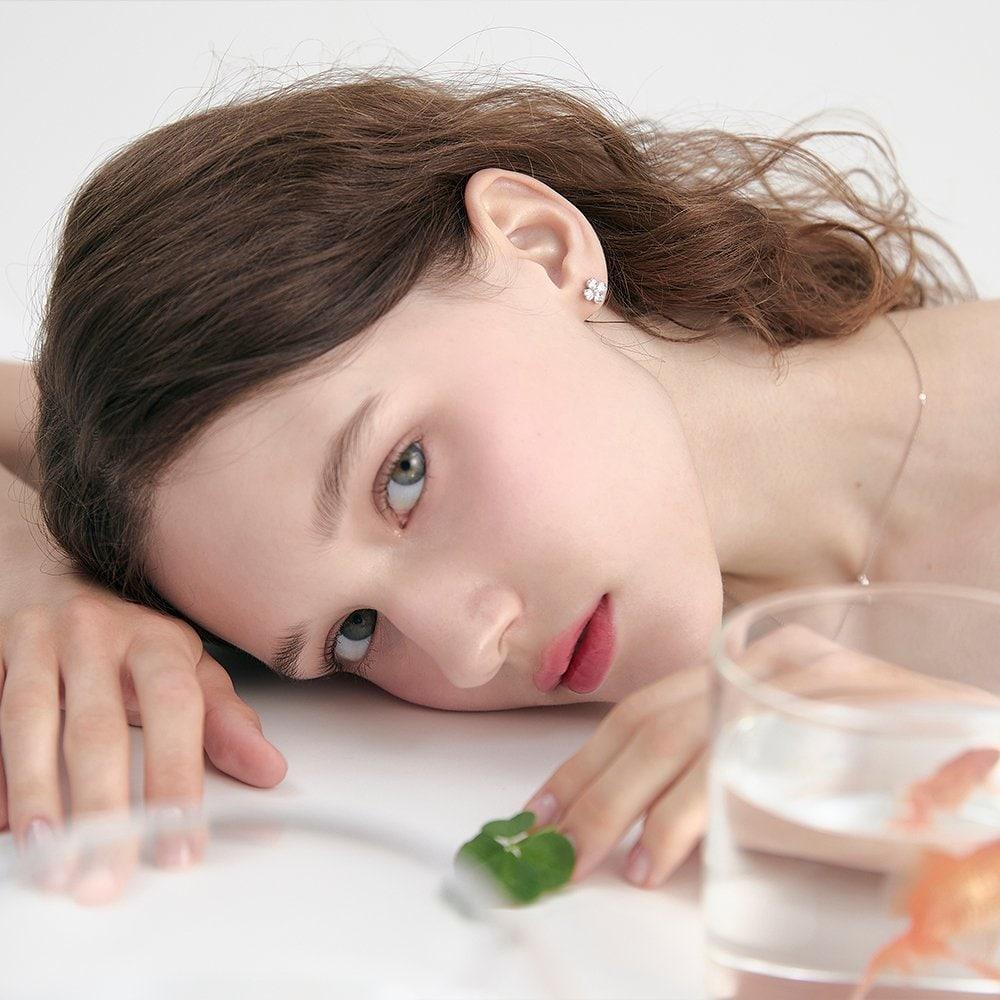 [Rosemont] Silver Clover Earrings Ra24C27A