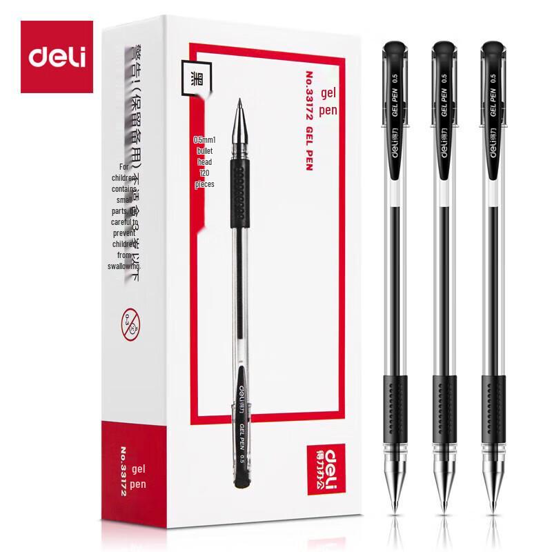 Deli 0.5mm Bullet Tip Black Gel Pen черный