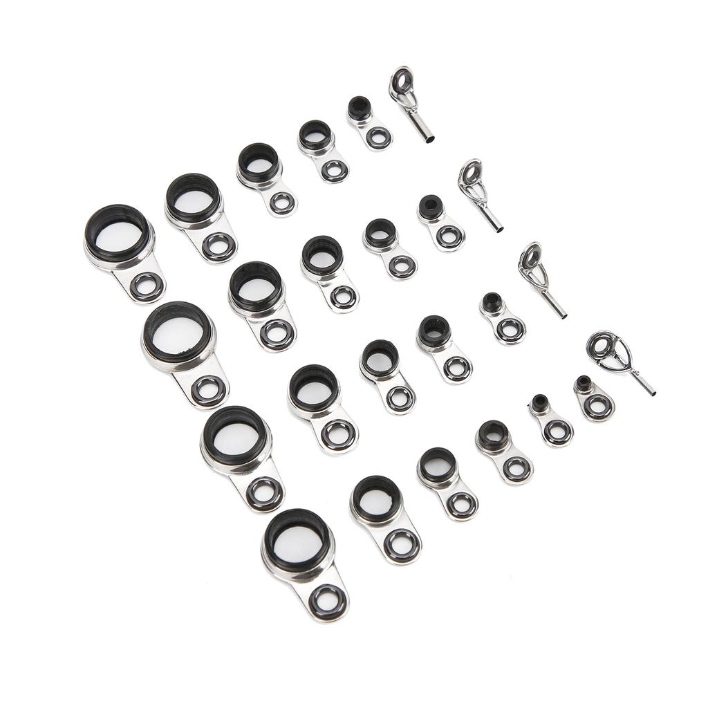 25 In 1 Set Universal Rock Casting Tackle Fishing Rod Guides Line Rings Top Tips