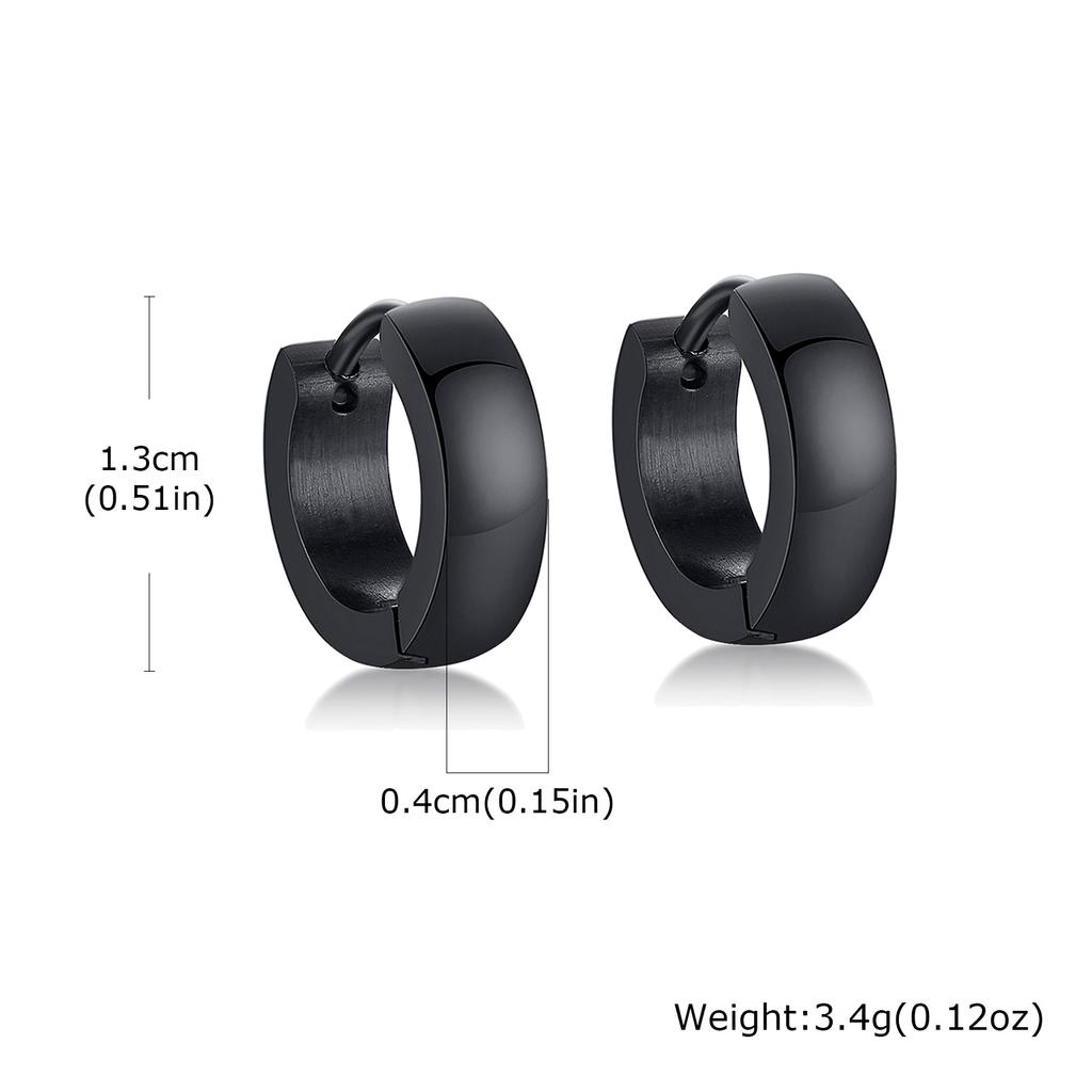 Punk Stainless Steel Huggie Earrings for Men, Fashion Unique Small Hoop Earrings, Waterproof Hypoallergenic Jewelry