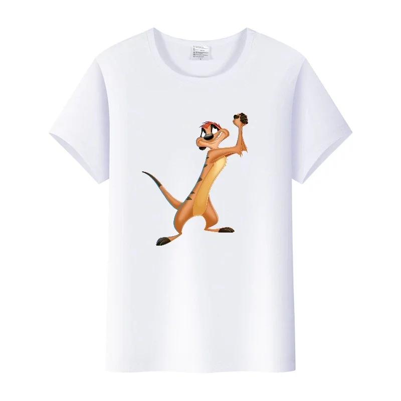 Casual Summer Ladies Blouses Men White Tees Clothes Women 90S Tshirt Oversized Tops Disney Cartoon The Lion King Graphic T-shirt