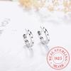Real 925 Sterling Silver Circle Hoop Earrings Fashion Jewelry for Women Female High Quality