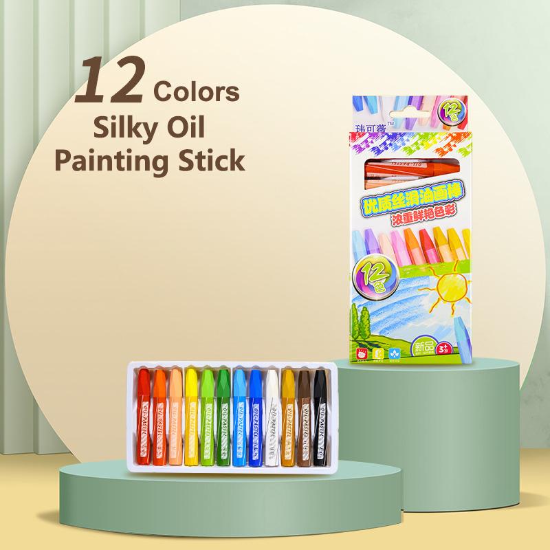 1Set Children Crayons Oil Pastel Dust Free Non-Toxic Crayons Toddler Washable Crayons Painting Drawing Sketching Oil Pastel