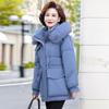 Down Jacket Women's Mid-length Winter New Middle-aged and Elderly Thickened White Duck Down Mother's Jacket