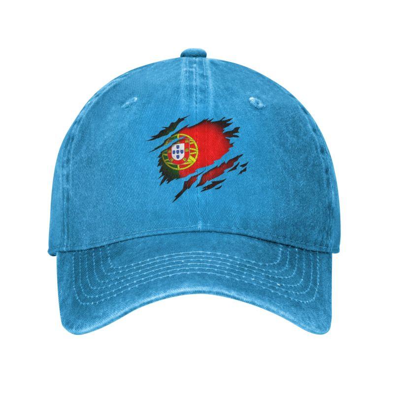 Punk Cotton Portugal In The Heart Baseball Cap for Unisex Wounisex Breathable Portuguese Flag Dad Hat Outdoor