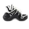 Great LOUIS VUITTON High cut sneakers Black White Women 35.5 Used