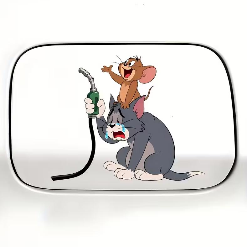 Автомобильная наклейка 3D Том и Джерри Tom and Jerry 10X10см 