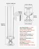Hurricane Candle Holders Set of 24, 320 mm Tall Clear Glass Taper Candle Holders, High Borosilicate Glass, 2.36 in Cylinder for Wedding, Table