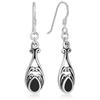 Women's Fashion Earrings Retro Silver Waterdrop Shaped Drop Dangle Earring Boho Party Hollow Hook Earring Jewelry