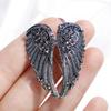 Creative Vintage Wings Crsytal Brooch Pin For Women Men Fashion Trendy Metal Badges Unisex Casual Party Banquet Brooches Jewelry