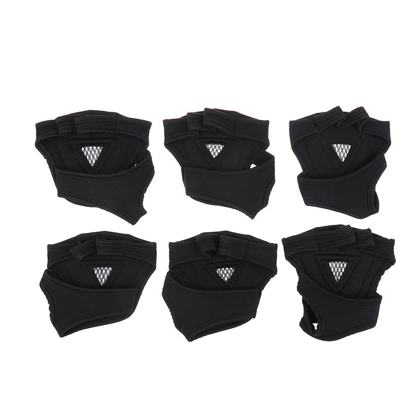 1Pair Hand Wrist Palm Protector Gloves Gym Fitness Heavy Glove Gloves Half Non-Slip Wrist Finger Weightlifting Sport Support