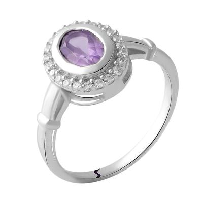 Silberring mit natürlichem Amethyst 0,7 ct (2048732)