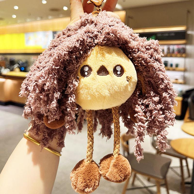 

Плюшевый мультяшный брелок Mao Dou Mei, кулон, милый брелок для кукольной пары, маленький игрушечный кулон