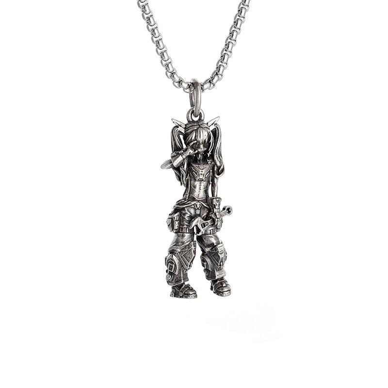Vintage Punk Invertiertes Pentagram Satanisches Ziegen-Halskettenanhänger für Männer Einzigartiger Heidnischer Amulett-Schmuck