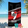 Beach Towel with Club Atlético River Plate Pattern - soft,absorbent,machine washable Lightweight&Modern,swimming,Travel Essentials
