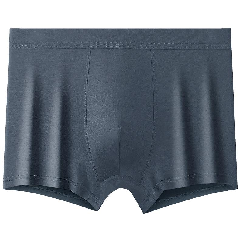 Men's Underwear High Elasticity Plus Size Sexy Solid Color Men's Seamless Mid Waist Shorts
