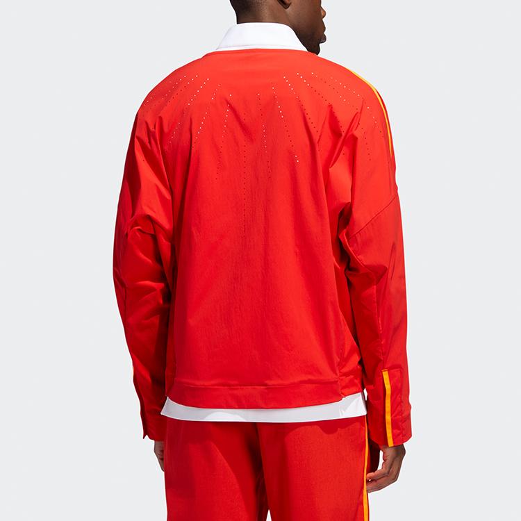 Adidas Originals Trefoil Casual Loose Jacket Men Jackets Bright-Pink Fluorescent GJ5101