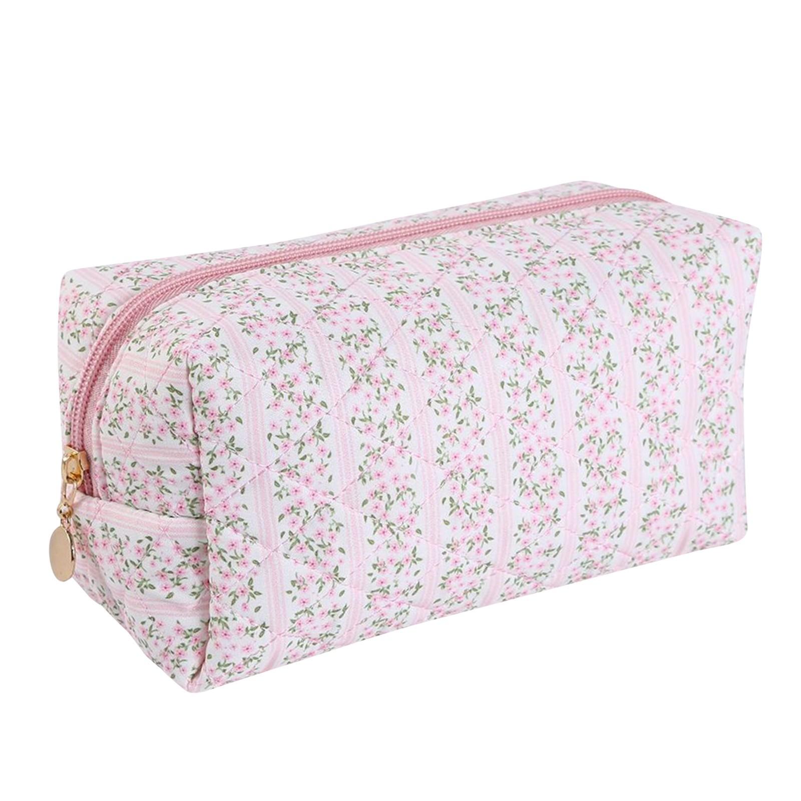 

Цветочная косметичка большой вместимости дорожная сумка для хранения портативная стеганая хлопковая косметичка One Size