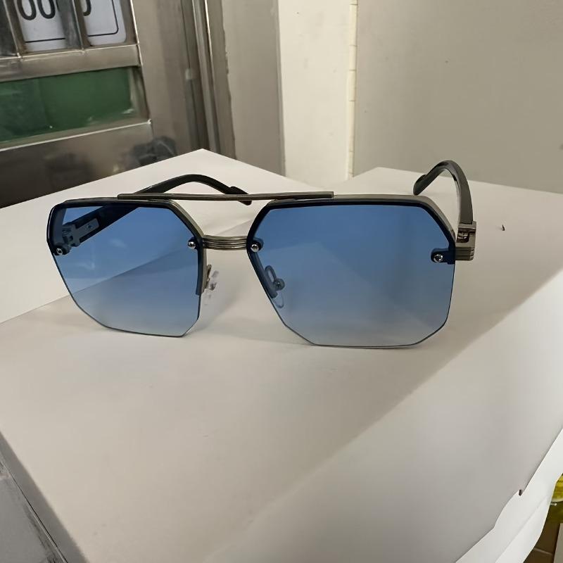 New Polygonal Metal Frame Double Beam Men's and Women's Fashionable Glasses