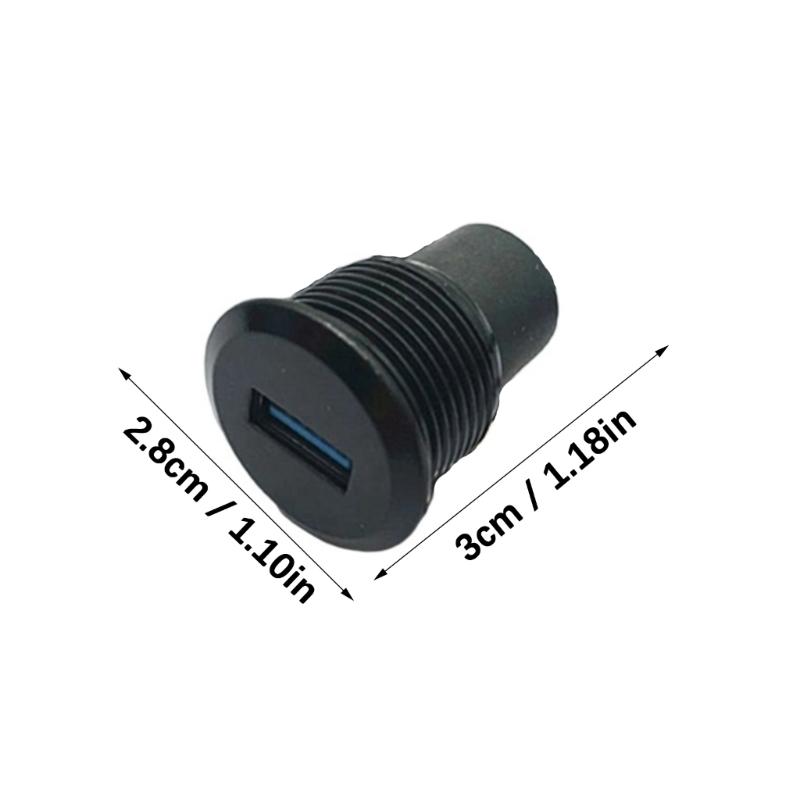 USB3.0 Female To Female Round Panel Mount Socket Waterproof Dustproof Cover Connector Highly Speed Data Transmission