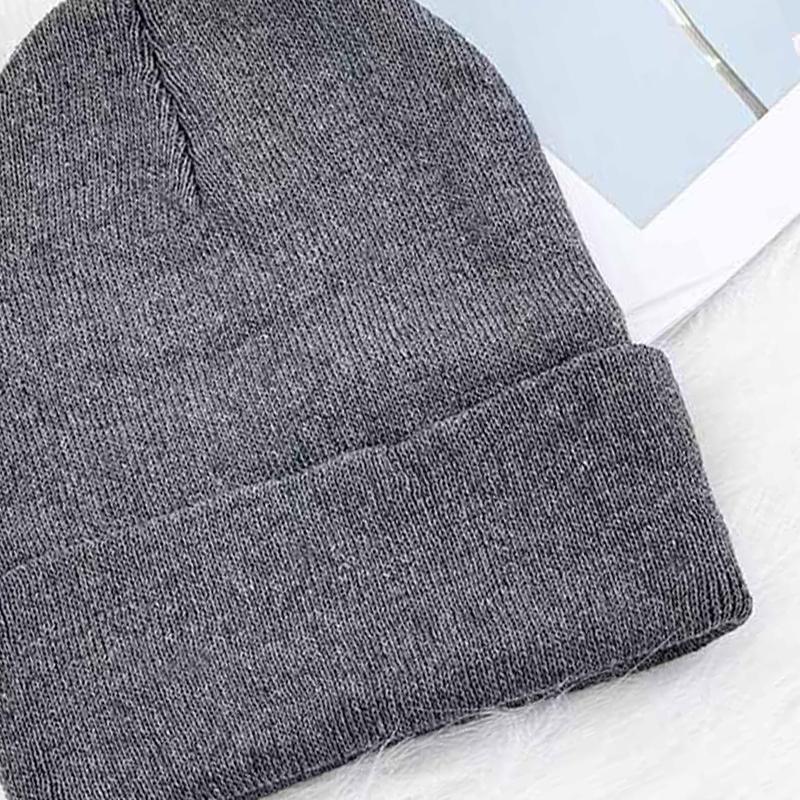Autumn/Winter Solid Color Knitted Retro Round Top Hat Outdoor Cold-Proof Windproof Flat Head Hat