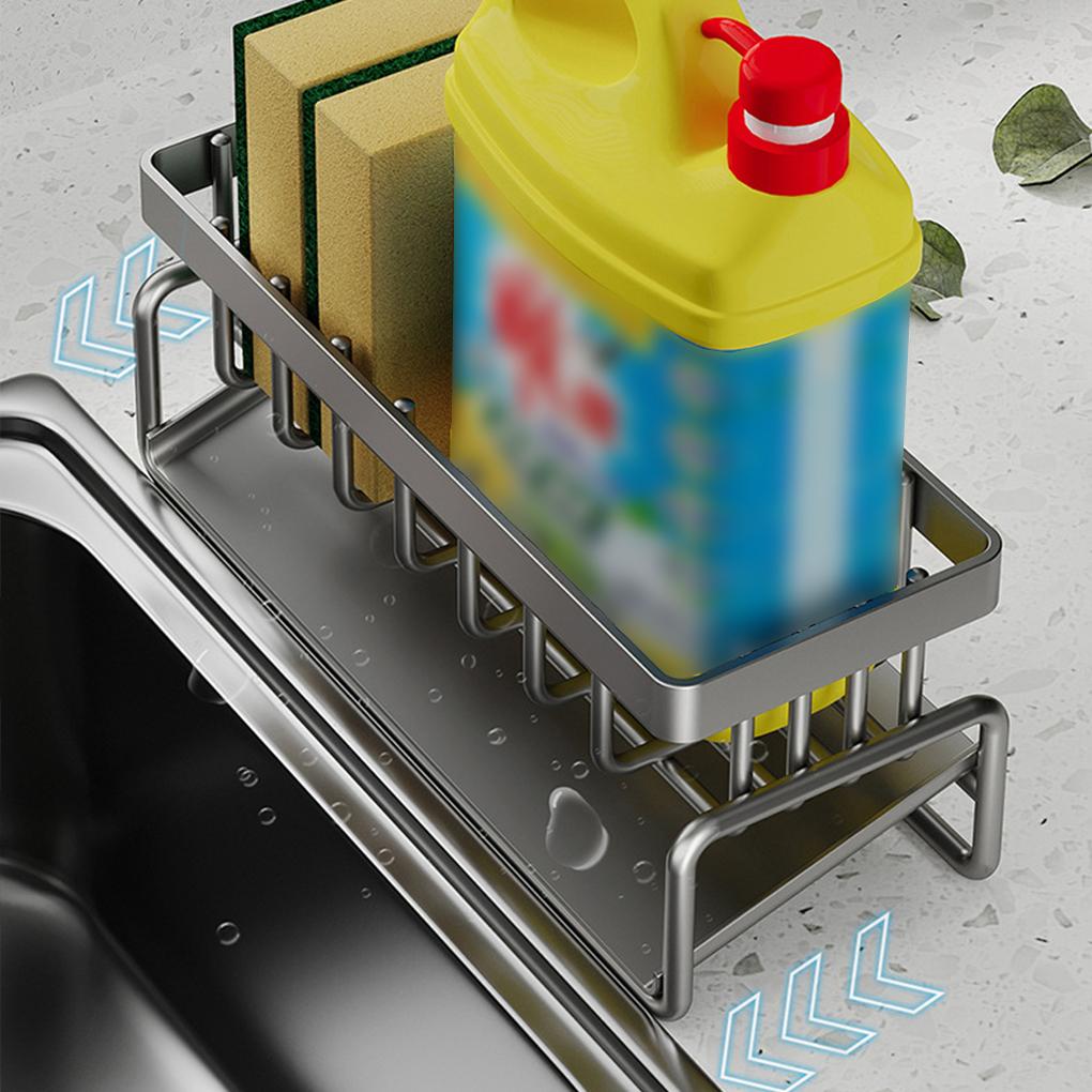 Durable Carbon Steel Sponge Rack Integrated Easy To Assemble Rabbit Perforated Kitchen Storage Rack