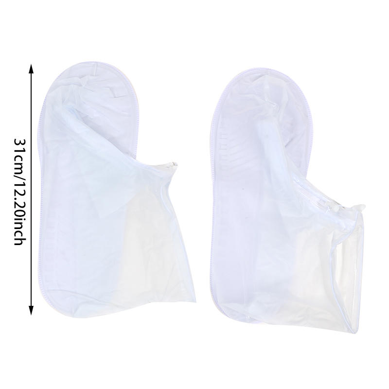 1Pair Anti-slip Wear-resistant Shoe Covers Outdoor Cycling Reusable Foldable Rain Shoe Protectors for Women Men