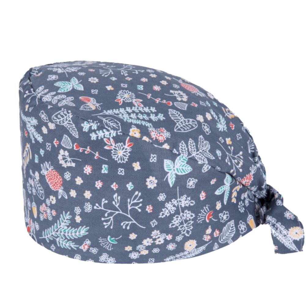 Unisex Cartoon Printing Scrub Cap Adjustable Buckle Print Design Lab Scrub Hat Breathable Soft Pure Healthcare Hats Pet Hospital
