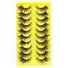 European Natural 3D False Eyelashes with Curled Stiff Stem - Dense, One-Piece Whole Strip
