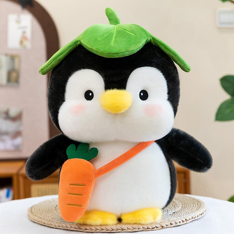 Cute Leaf Penguin Plush Toy With Pp Cotton Filling For Kids Bedtime Comfort And Gift