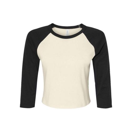 Bella + Canvas Womens/Ladies Baby Micro-Rib Raglan 3/4 Sleeve T-Shirt