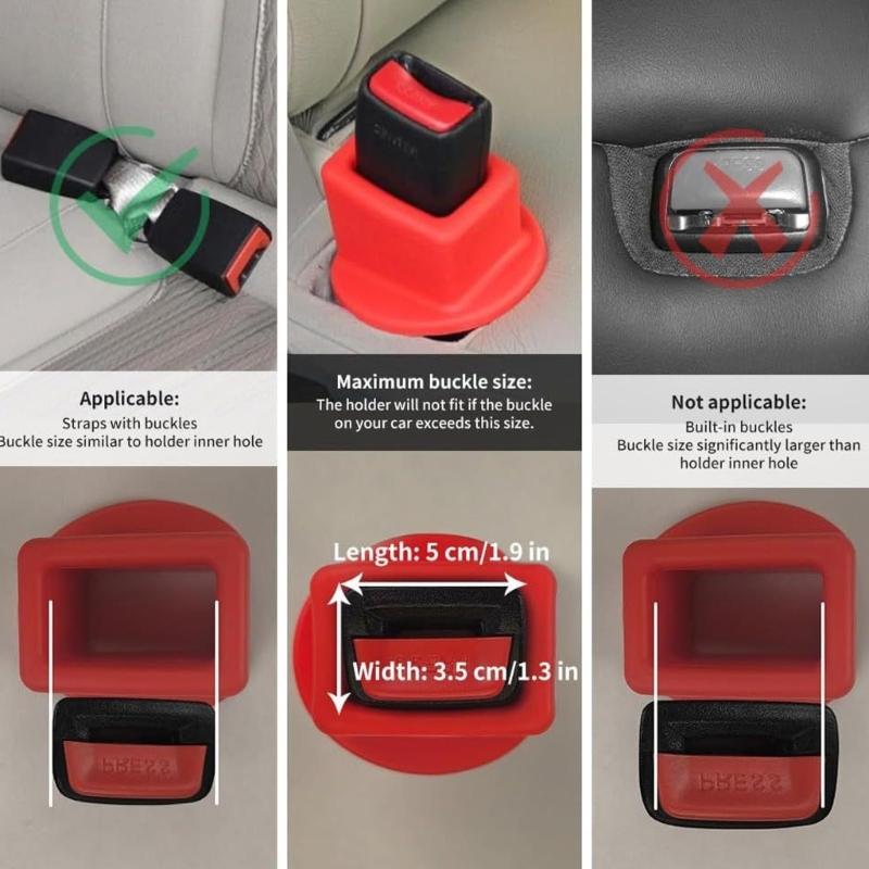 Multiple Vehicle Seat Belt Clip Holder Secure Lock Stabilizer Plastic Security Enhancer Easy Installation For Car Safety