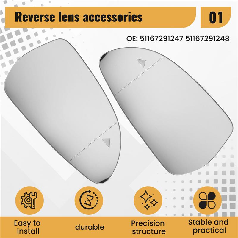 A58X-Rear Mirror Glass Heating Function For BMW X3 F25 G01 G08 2014-2024 X4 F26 G02 X5 F15 G05 X6 F16 G06 X7 G07 Blind Spot Warn