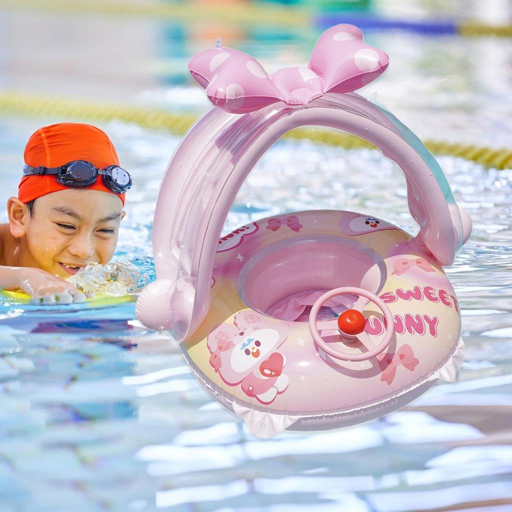 Inflatable Swimming Tube Ring with Seat Swim for Summer Travel Vacation