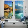 Set Of 2 Mountains Lake Curtain Autumn Nature Landscape Forest Scenery Trip Travel Theme Party Decoration Many Other Polyester