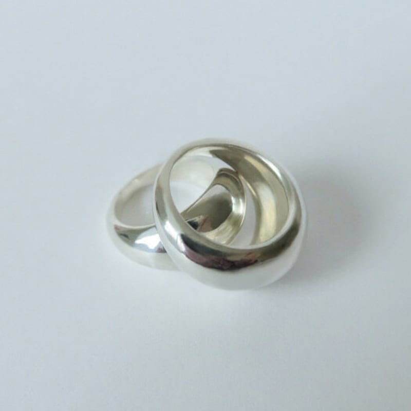 Oepe LAYER RING No.5 (Silver / 10mm dome)