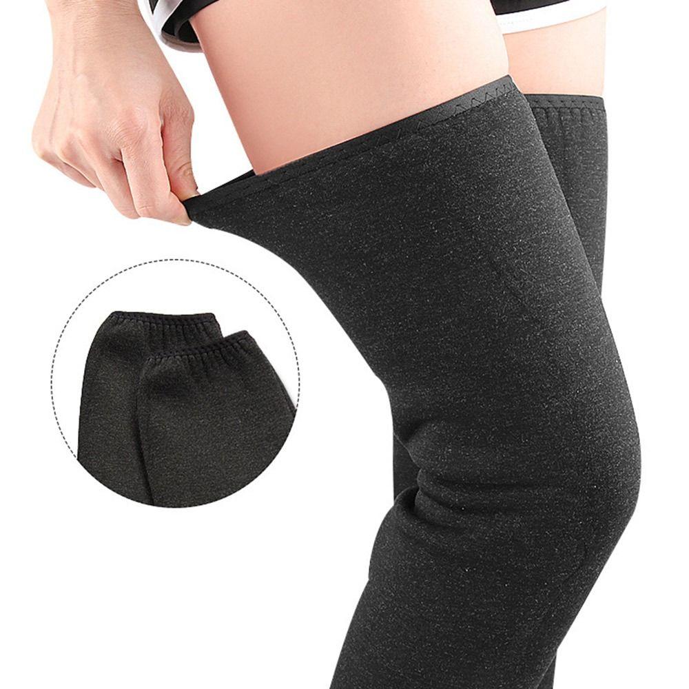 Cashmere Double-Layer Leg Warmer Lamb Velvet Thick Thermal Leg Sleeves Plush Knee Pads
