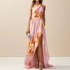 2026 European and American Women's Clothing, Temperament, Intellectual Tightness, High Waist and Thin Printed Hip-wrapped One-step Dress