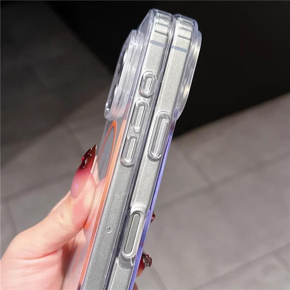 Magnetic Phone Case for iPhone 11 12 14 16 Pro 16 15 14 13 12 Pro Max 16e 13 14 11 High Quality Transparent Shockproof Shell