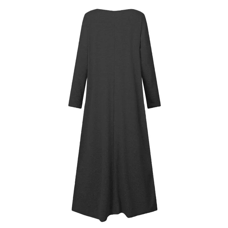 Fashionable Knitted Long Sleeve V-Neck Dress Casual Women's Maxi Dress Rabbit Fur Material Loose Waist Ankle-Length Skirt