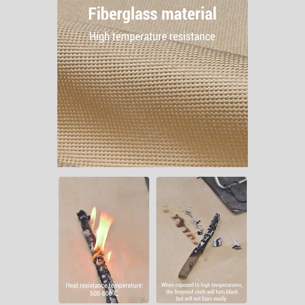 Brandwerende Mat Branddeken Vuurkorfmat Onder de Grill Beschermmat Brandvertragende Deken