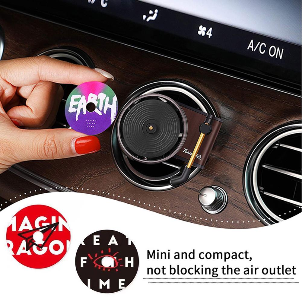 Spin Phonograph Car Perfume Fragrance Clip Deodorant Creative Air Vent Outlet Aromatherapy Clip Auto Decoration Ornament