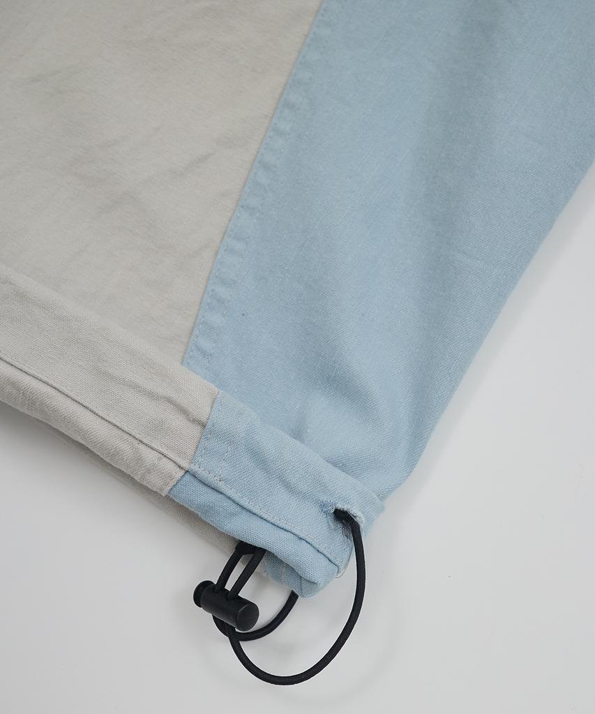 Sekeondeuweibeu Wave Pants [Gray/Sky Blue]