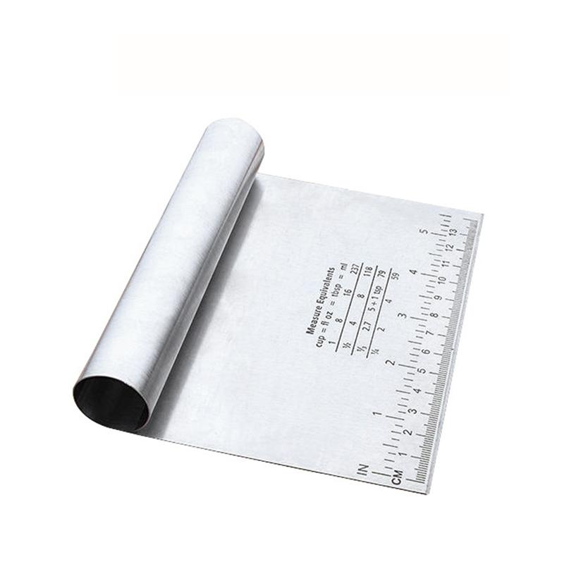 

1PCS Bread Dough Knife Cake Scraper Stainless Steel Cake Cutter Slicer for Decorating Pastry Scraper Dough for Baking 023